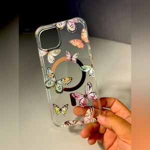 *MAKE OFFER* iPhone 15 Plus Karma Body Glove Pink Butterflies with MagSafe Case